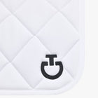Diamond Quilted Jersey Jumping Saddle Pad in White
