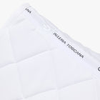 Diamond Quilted Jersey Jumping Saddle Pad in White