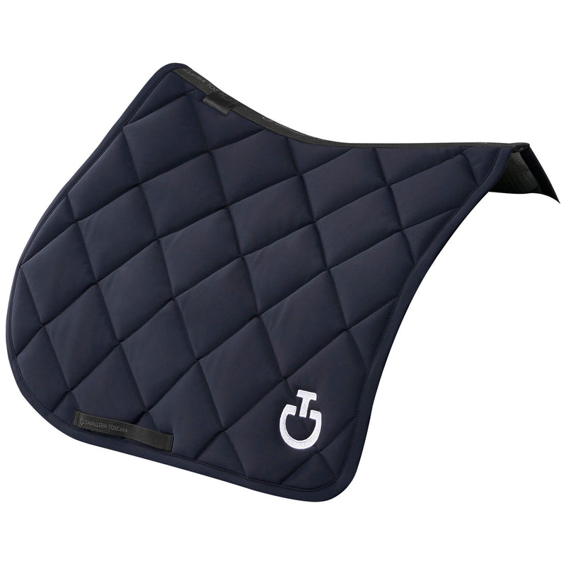 Diamond Quilted Jersey Jumping Saddle Pad in Navy