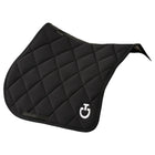 Diamond Quilted Jersey Jumping Saddle Pad in Black
