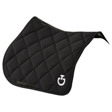 Diamond Quilted Jersey Jumping Saddle Pad in Black