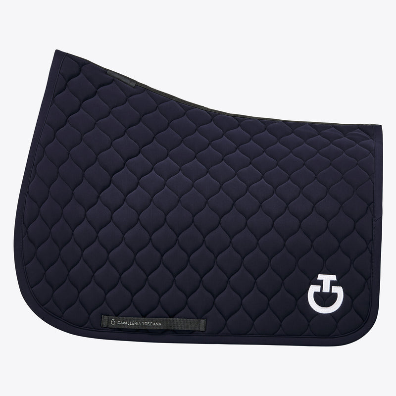 Circular Quilted Jumping Saddle Pad in Navy
