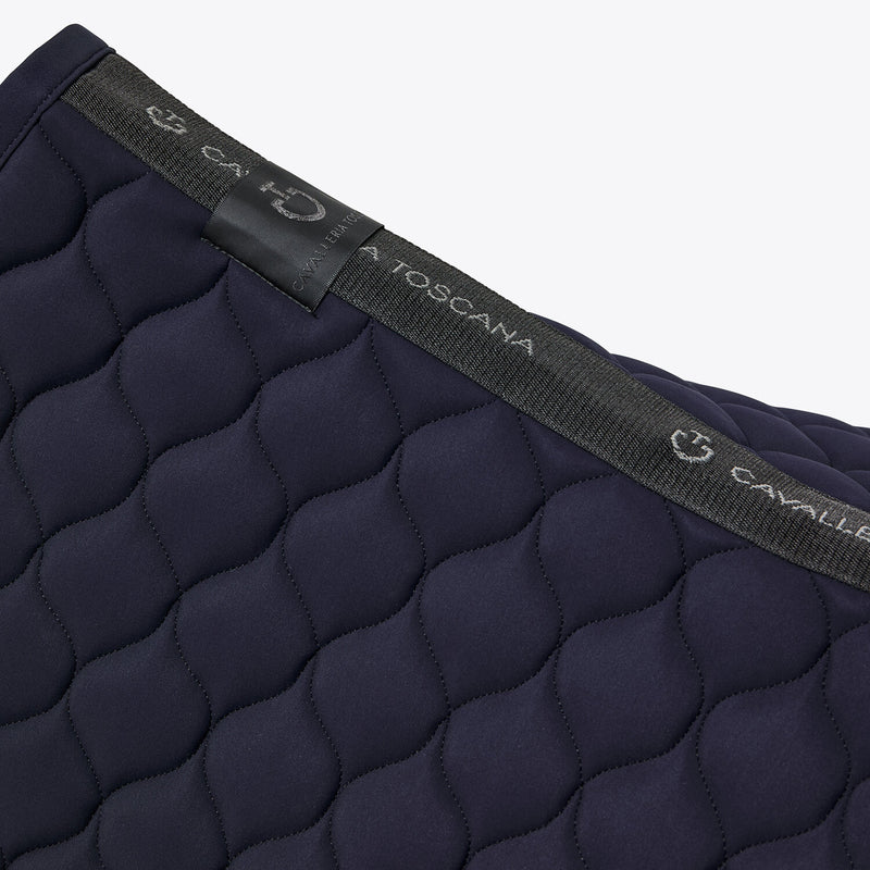 Circular Quilted Jumping Saddle Pad in Navy