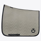 Quilted Wave Jersey Dressage Saddle Pad in Foliage Green