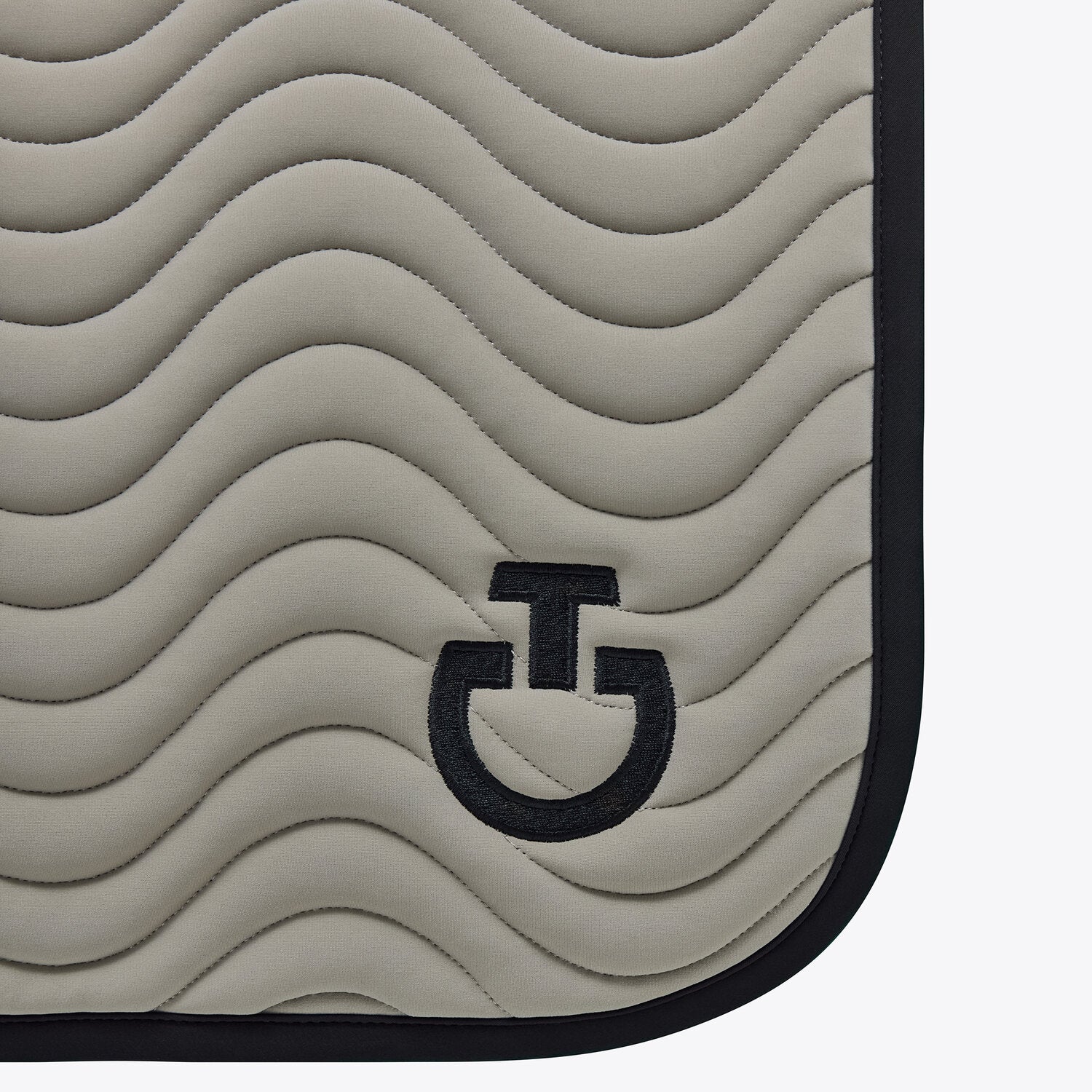 Quilted Wave Jersey Dressage Saddle Pad in Foliage Green