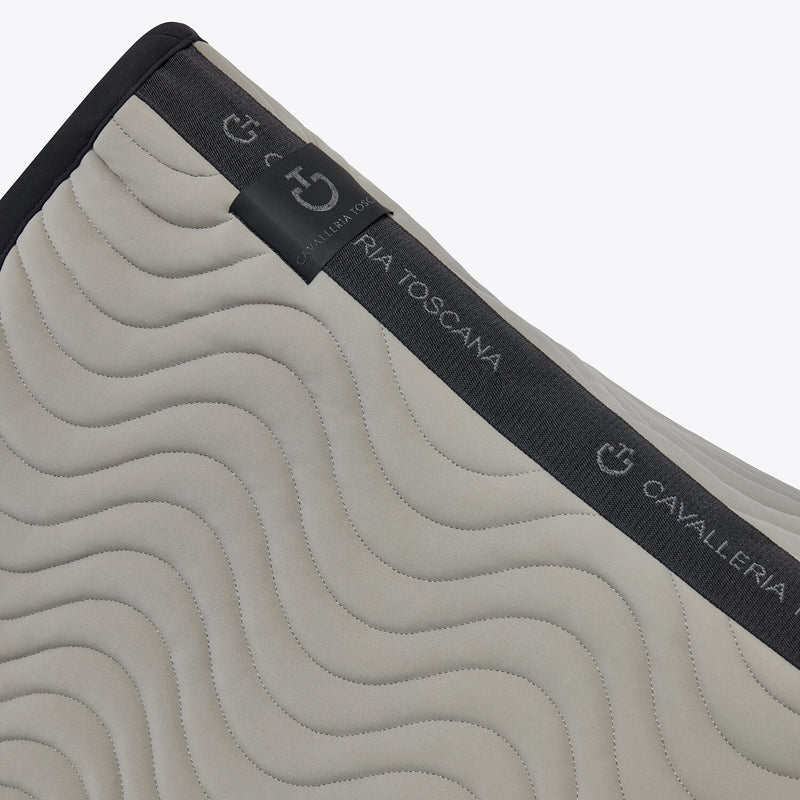 Quilted Wave Jersey Dressage Saddle Pad in Foliage Green