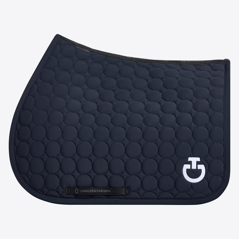 Circle Quilted Jumping Saddle Pad in Navy