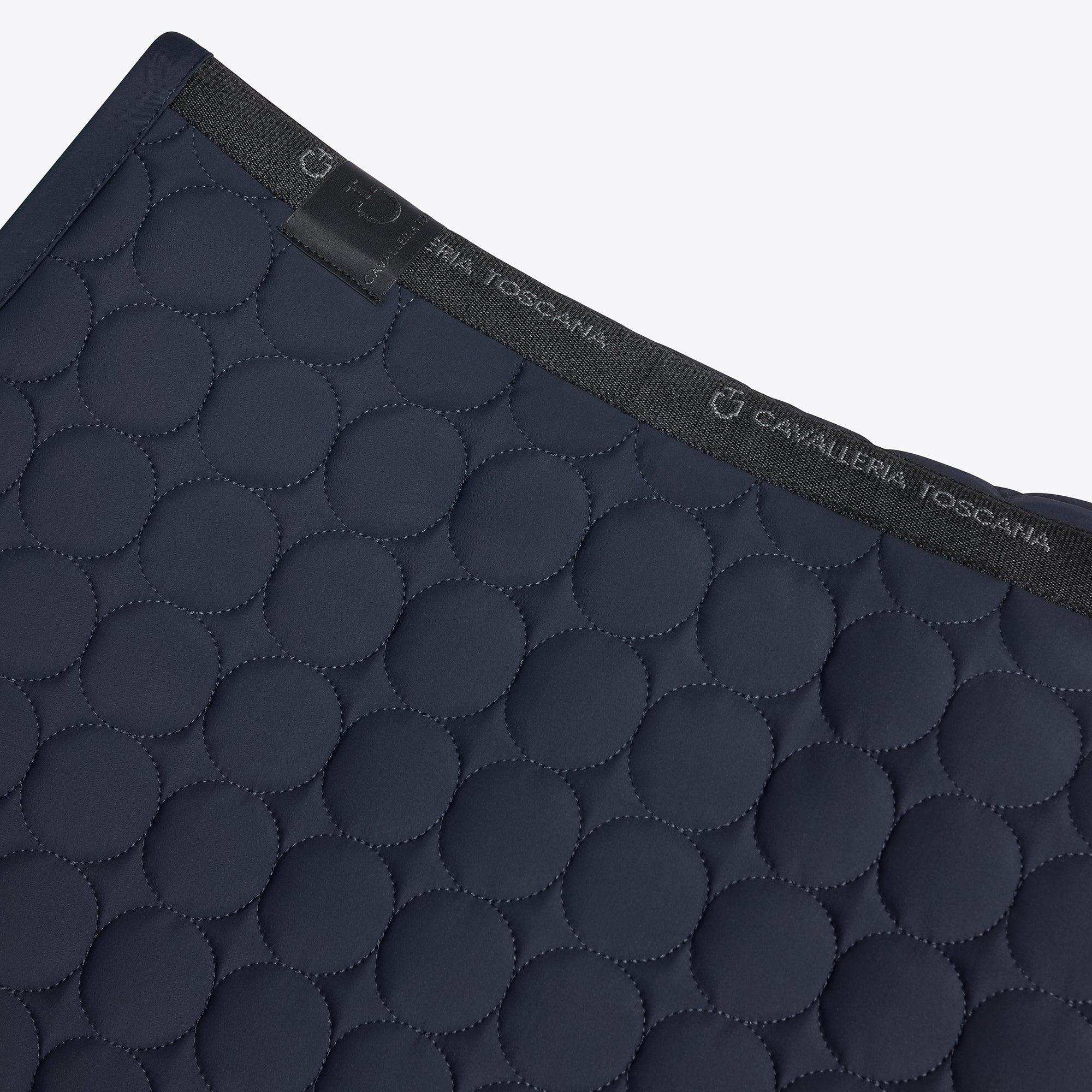 Circle Quilted Jumping Saddle Pad in Navy