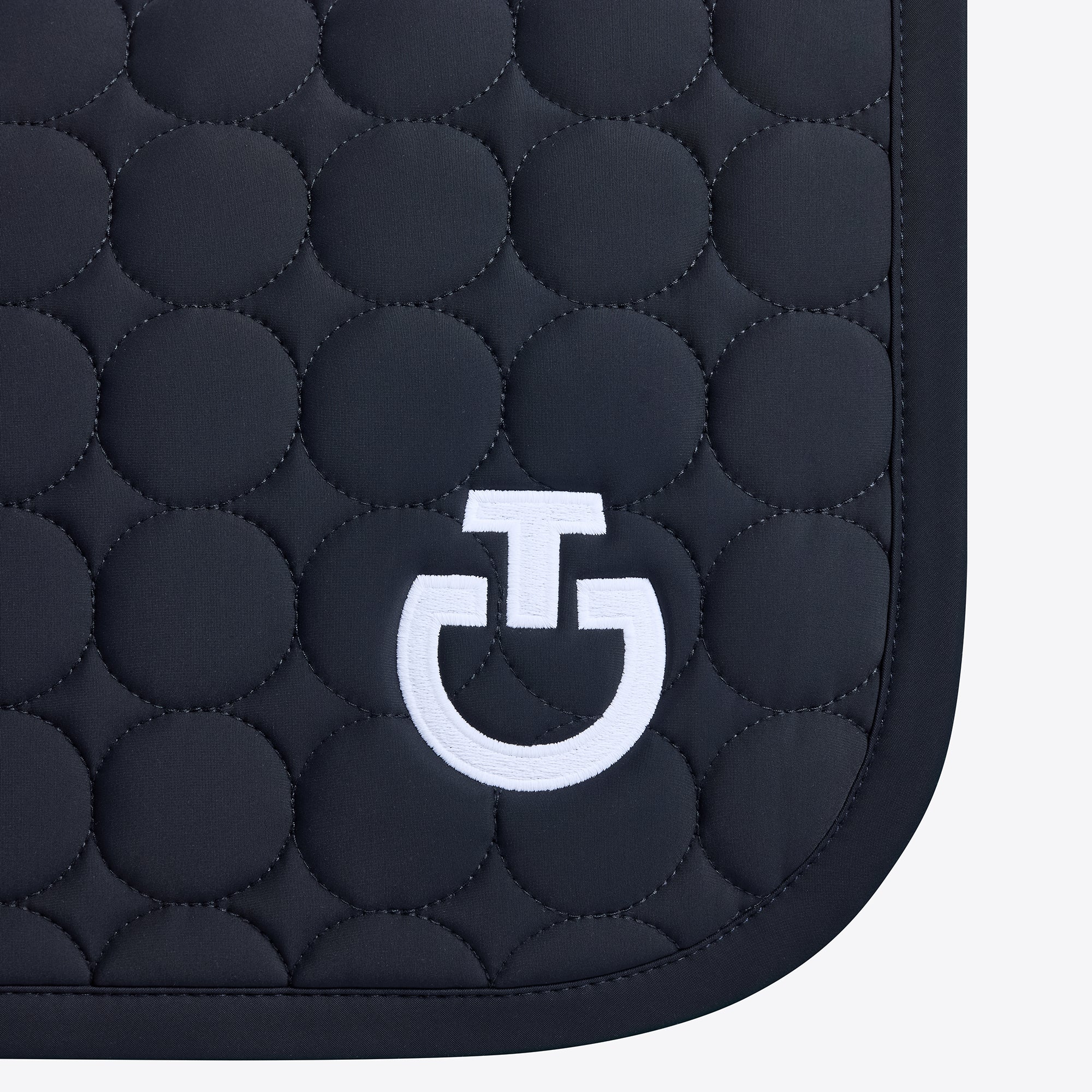 Circle Quilted Jumping Saddle Pad in Navy