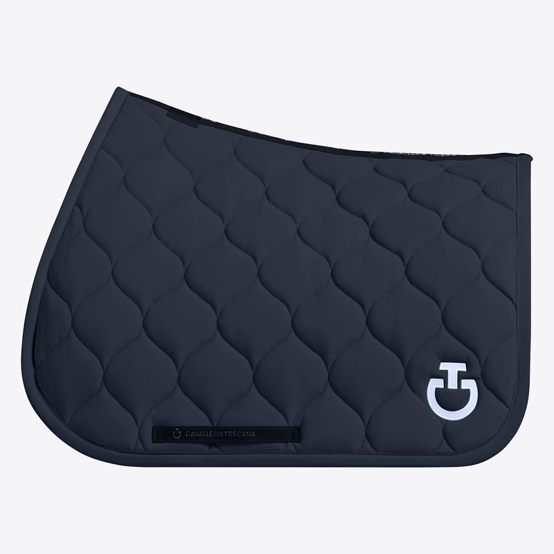 New Circular Quilted Jumping Saddle Pad in Navy