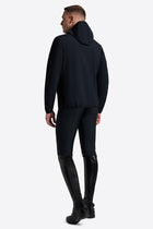 Bonded Jacquard Jersey Hooded Softshell Jacket in Navy