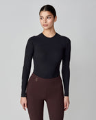 Sculpting Long Sleeve Top in Black