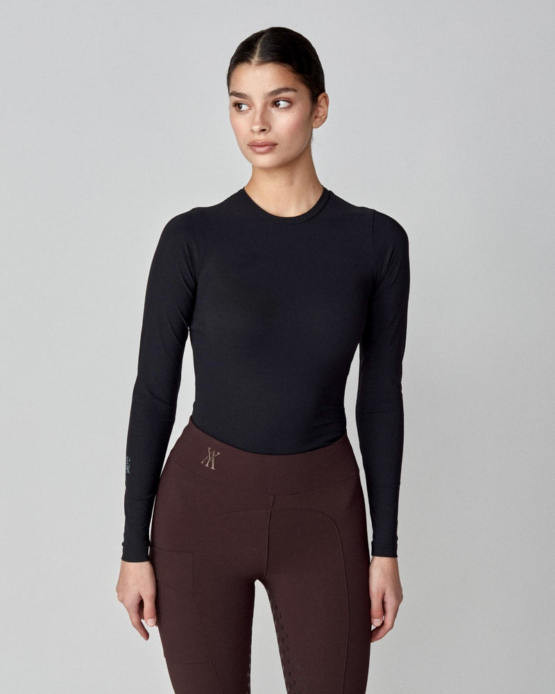 Sculpting Long Sleeve Top in Black