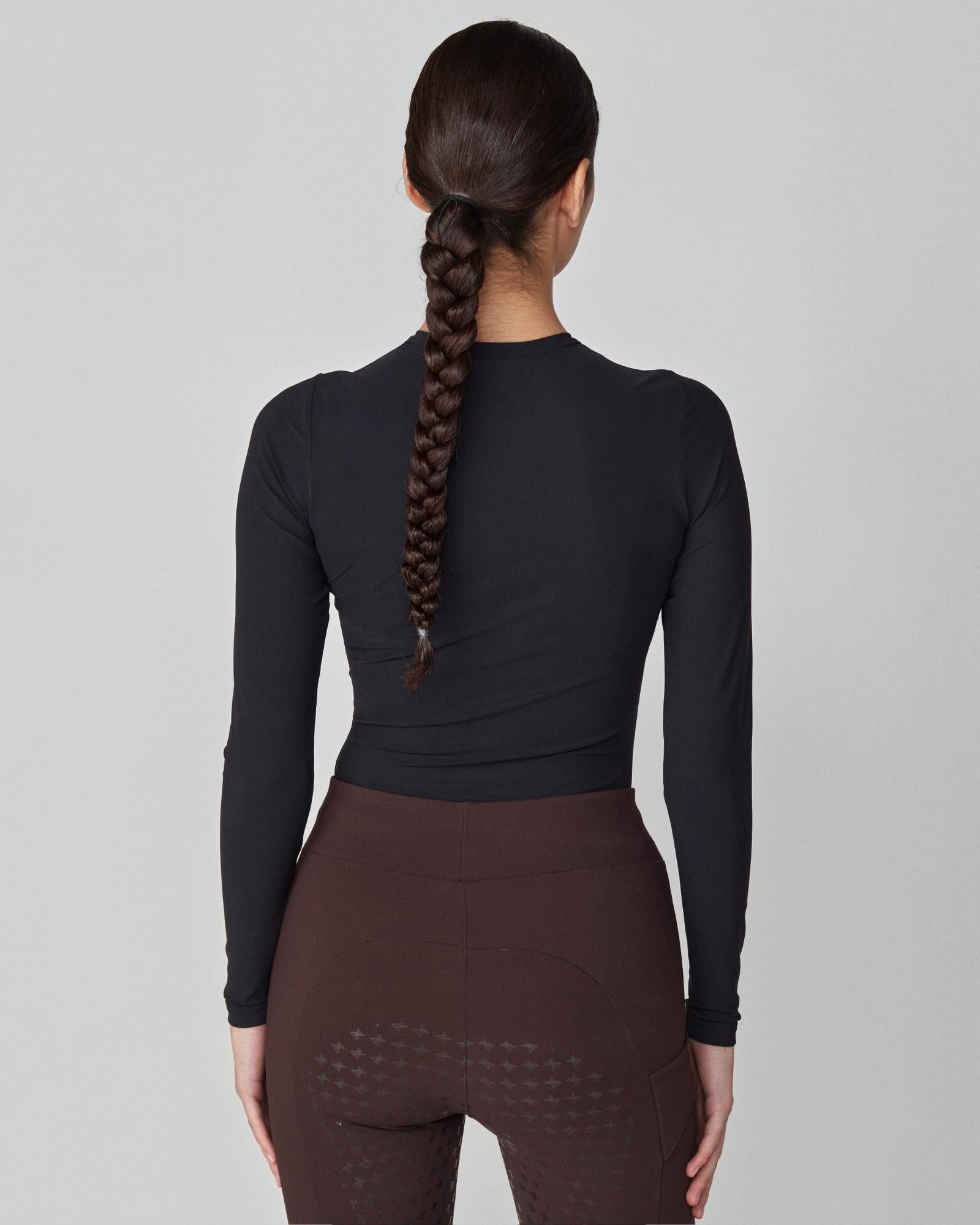 Sculpting Long Sleeve Top in Black