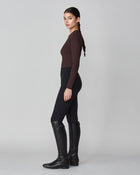 Sculpting Long Sleeve Top in Dark Brown