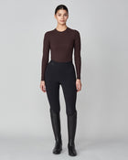 Sculpting Long Sleeve Top in Dark Brown