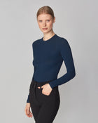 Sculpting Long Sleeve Top in Navy