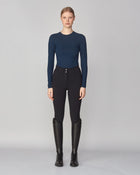 Sculpting Long Sleeve Top in Navy