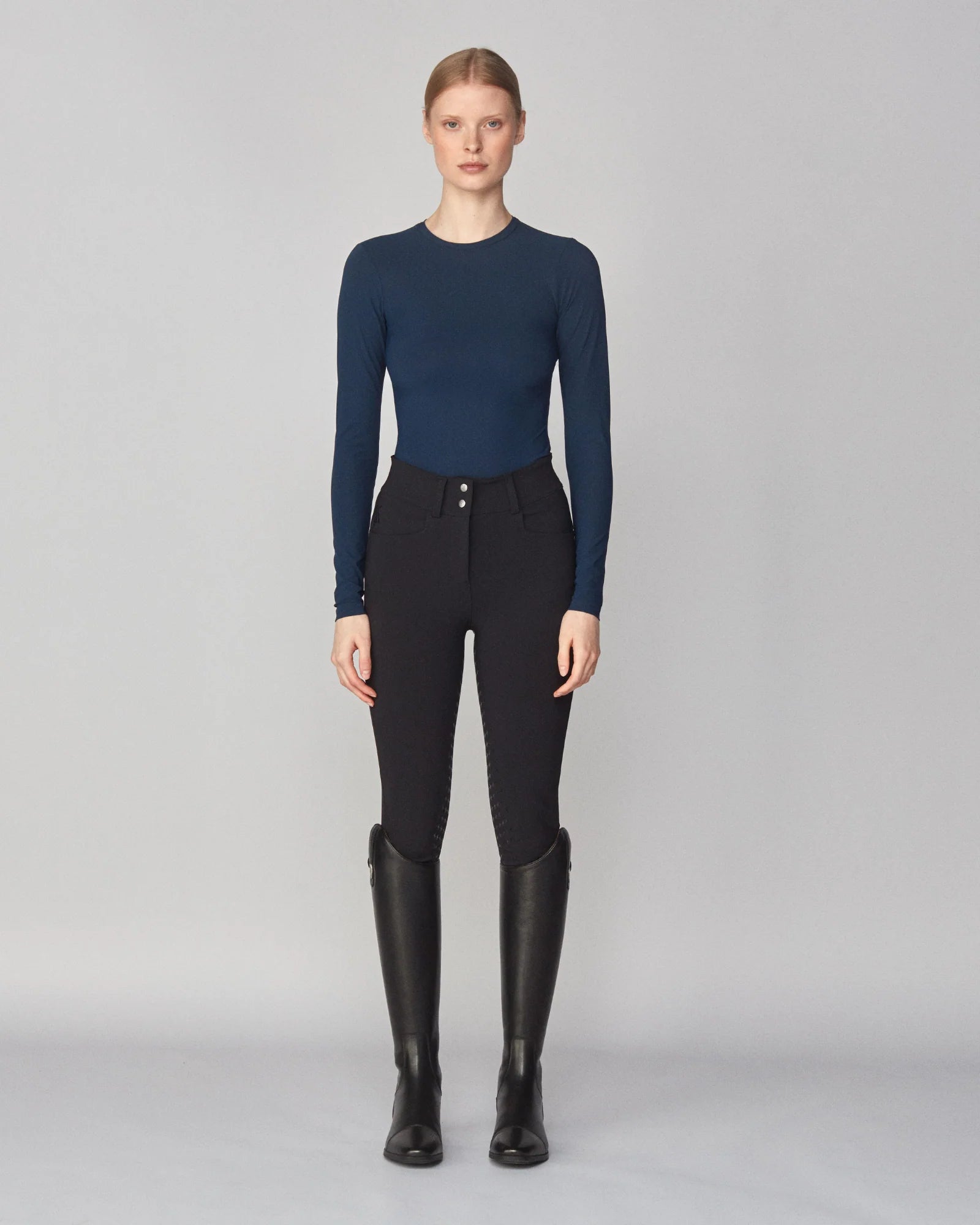 Sculpting Long Sleeve Top in Navy