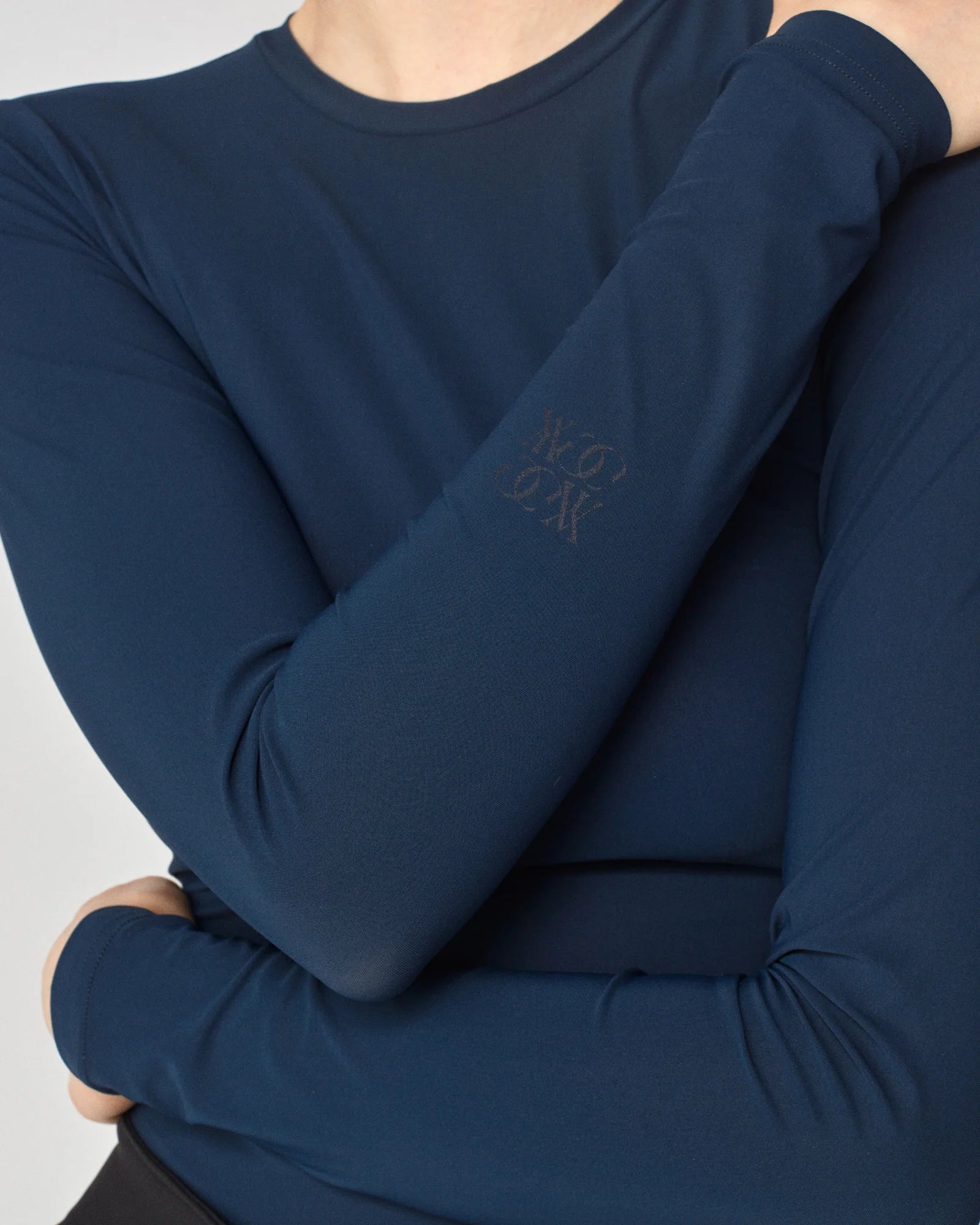 Sculpting Long Sleeve Top in Navy