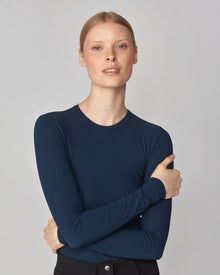 Sculpting Long Sleeve Top in Navy