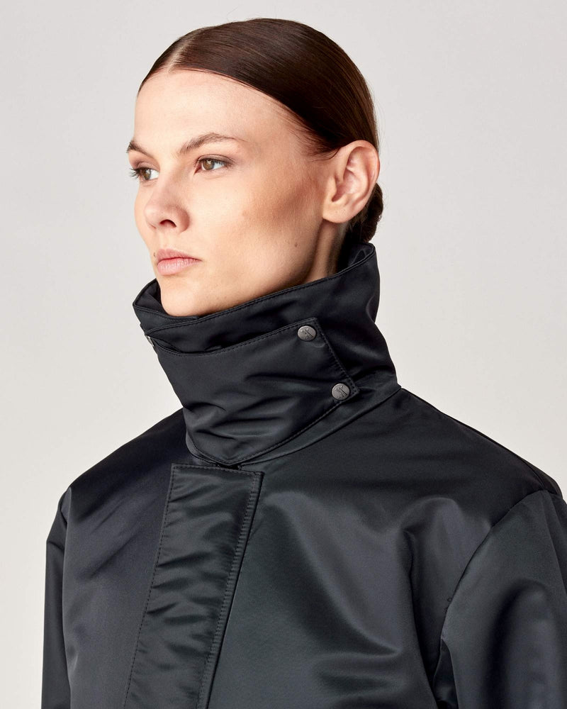 Short Padded Jacket in Black
