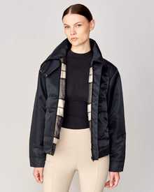 Short Padded Jacket in Black