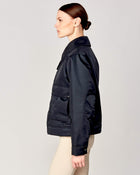 Short Padded Jacket in Black