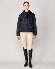 Short Padded Jacket in Black
