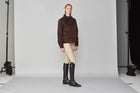 Short Padded Jacket in Dark Brown