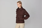 Short Padded Jacket in Dark Brown