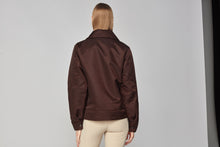 Short Padded Jacket in Dark Brown
