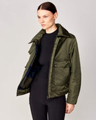 Short Padded Jacket in Green