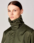 Short Padded Jacket in Green