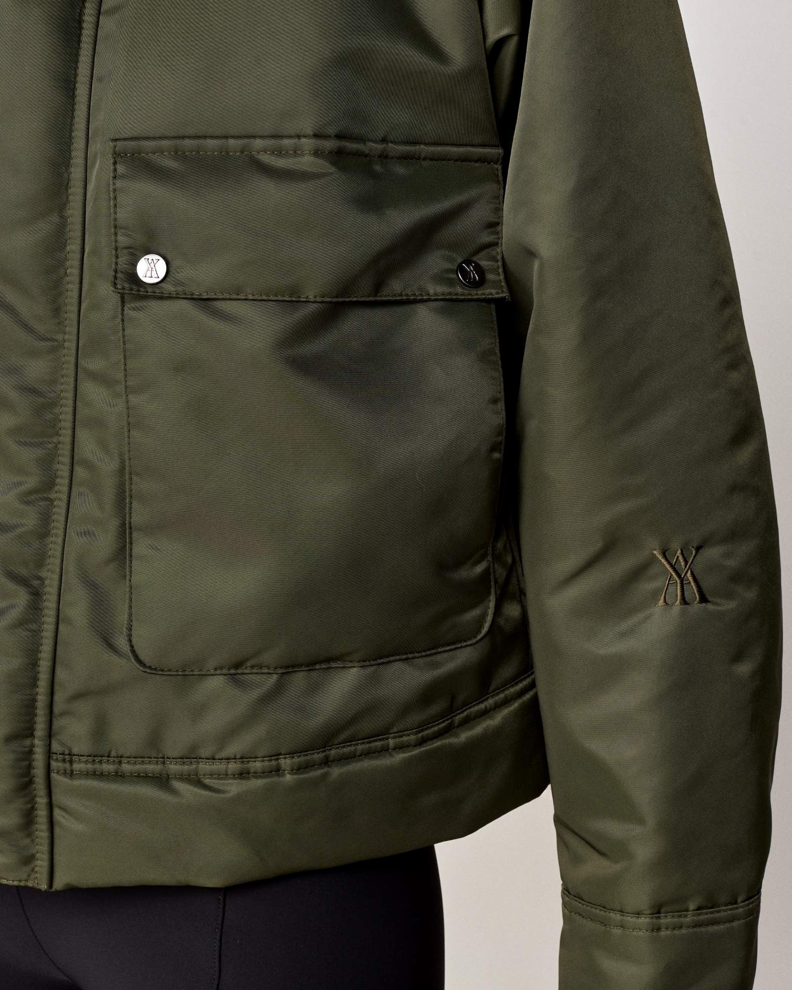 Short Padded Jacket in Green