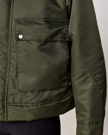 Short Padded Jacket in Green