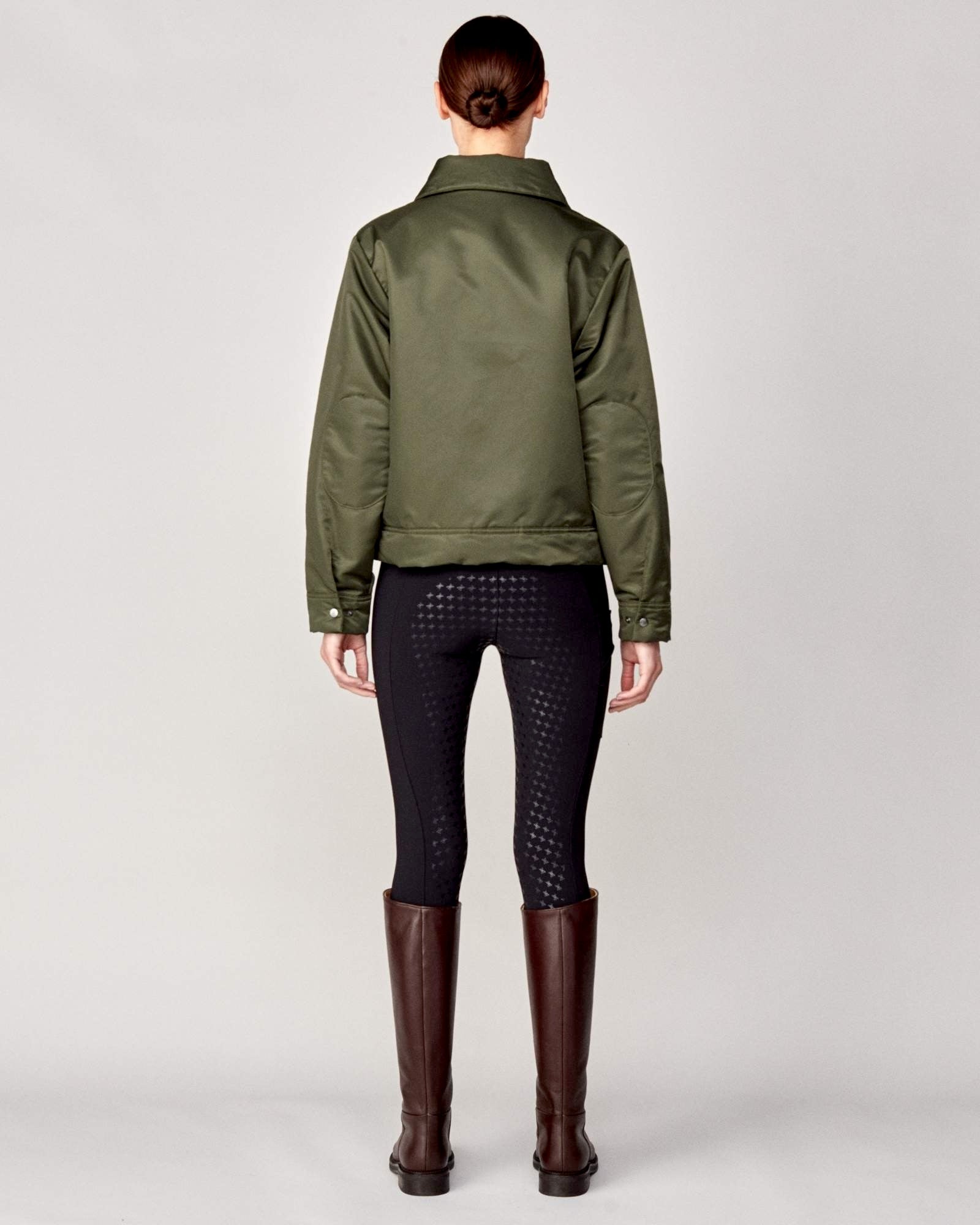 Short Padded Jacket in Green