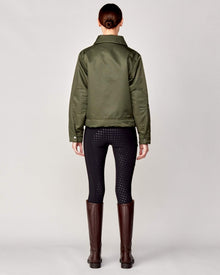 Short Padded Jacket in Green