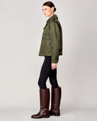 Short Padded Jacket in Green
