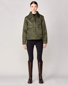 Short Padded Jacket in Green