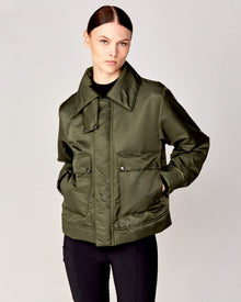 Short Padded Jacket in Green