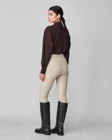 Stretchy Riding Shirt in Dark Brown