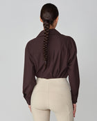 Stretchy Riding Shirt in Dark Brown