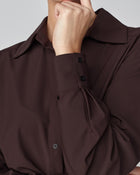 Stretchy Riding Shirt in Dark Brown
