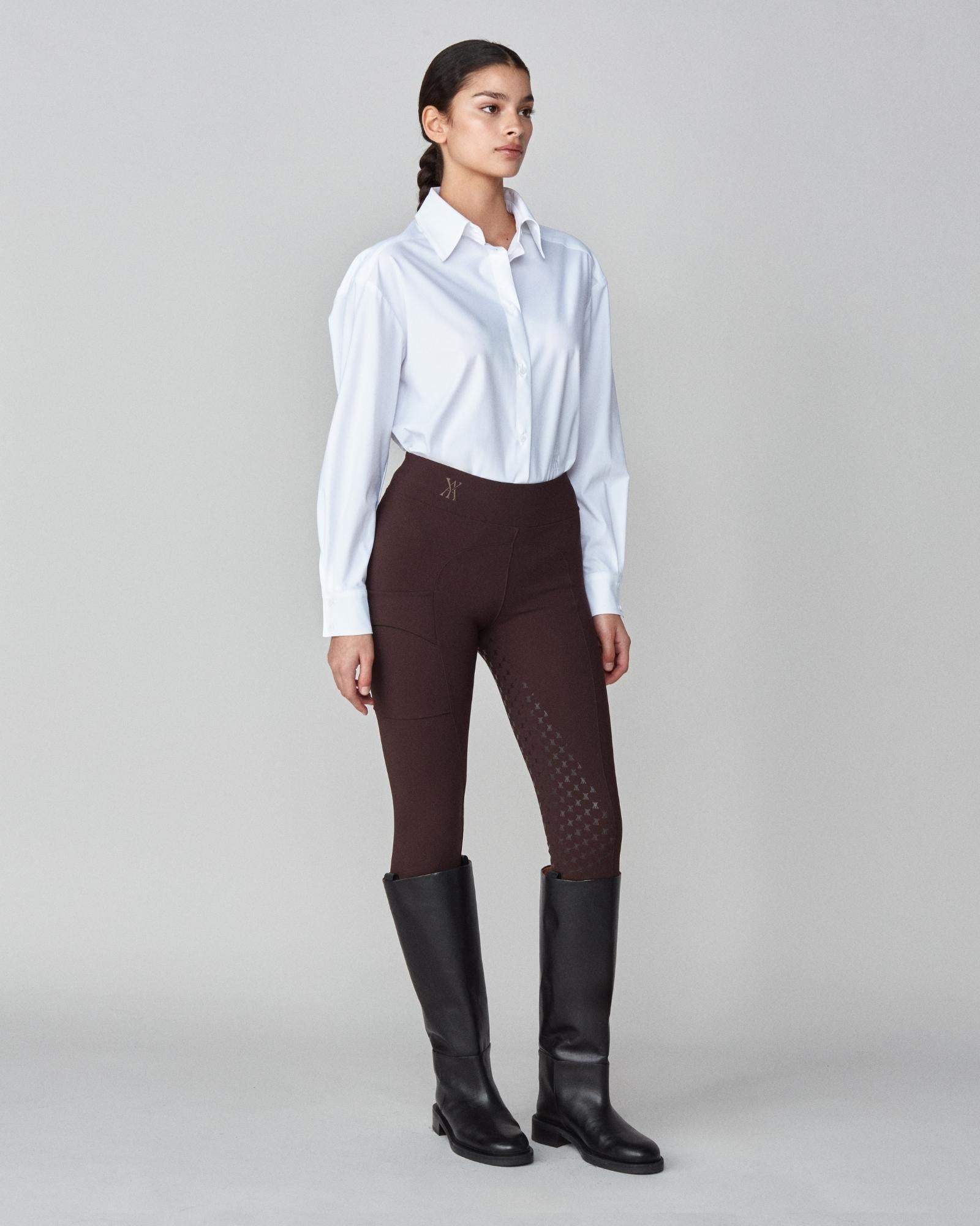Stretchy Riding Shirt in White