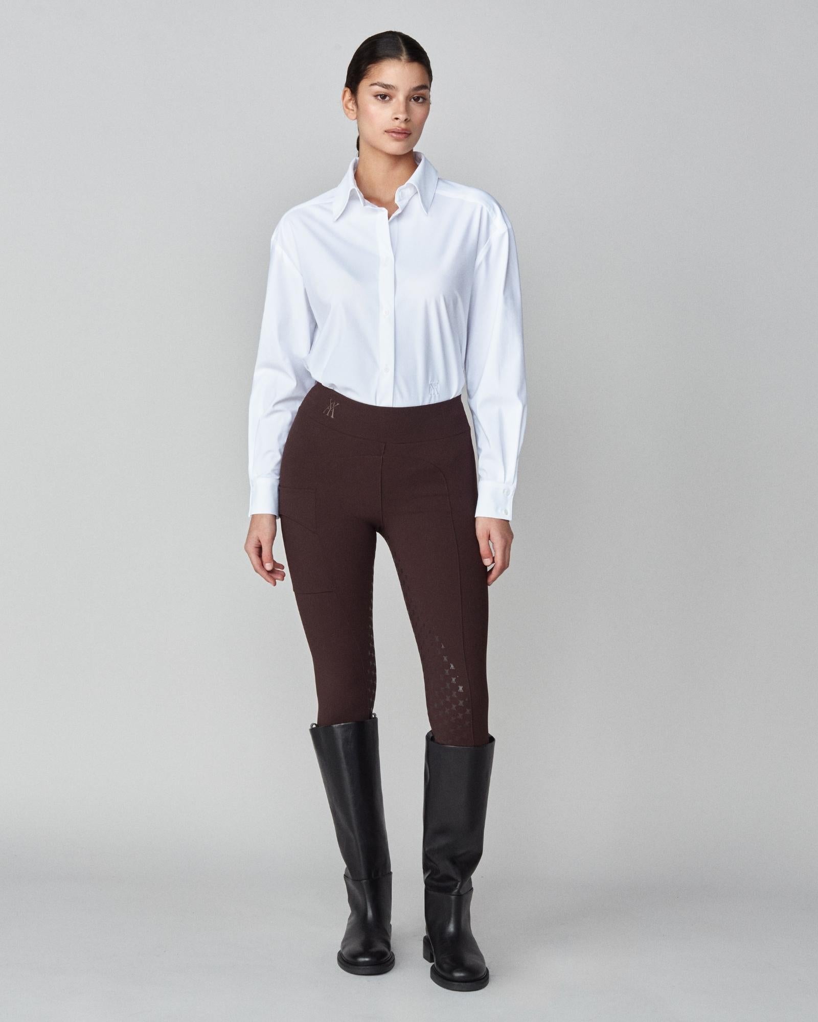 Stretchy Riding Shirt in White