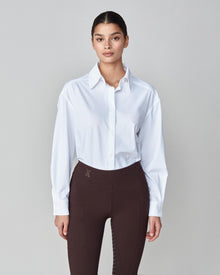 Stretchy Riding Shirt in White