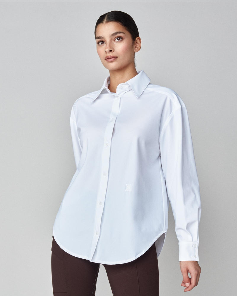 Stretchy Riding Shirt in White