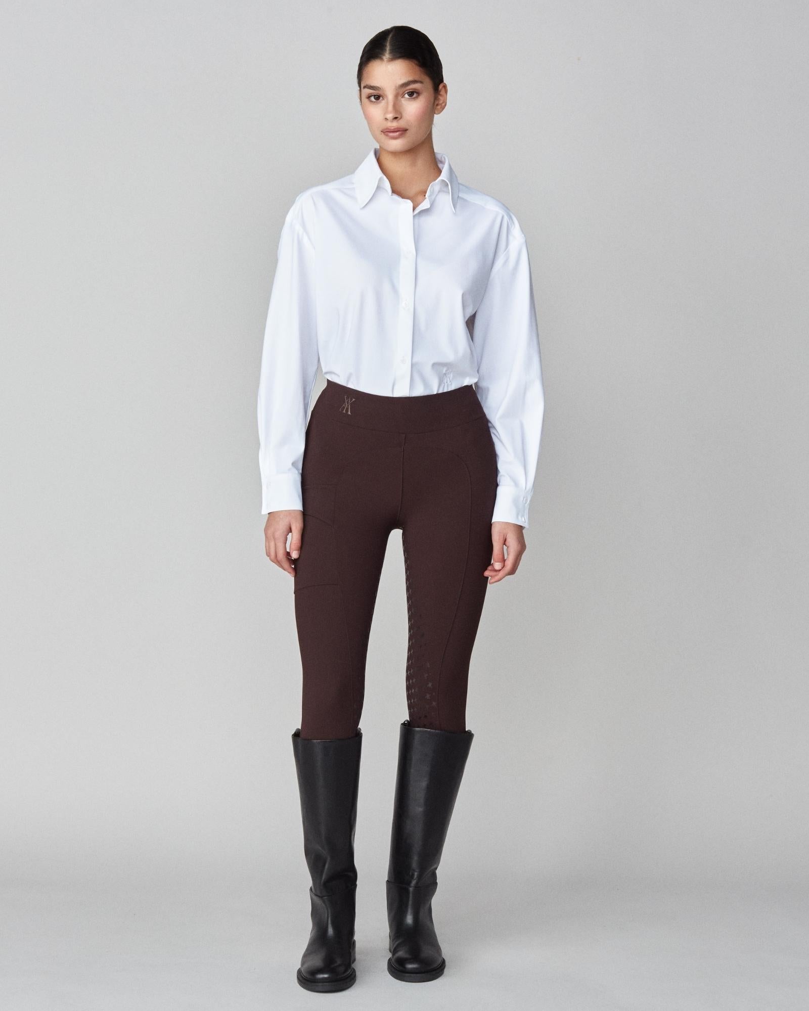 Stretchy Riding Shirt in White