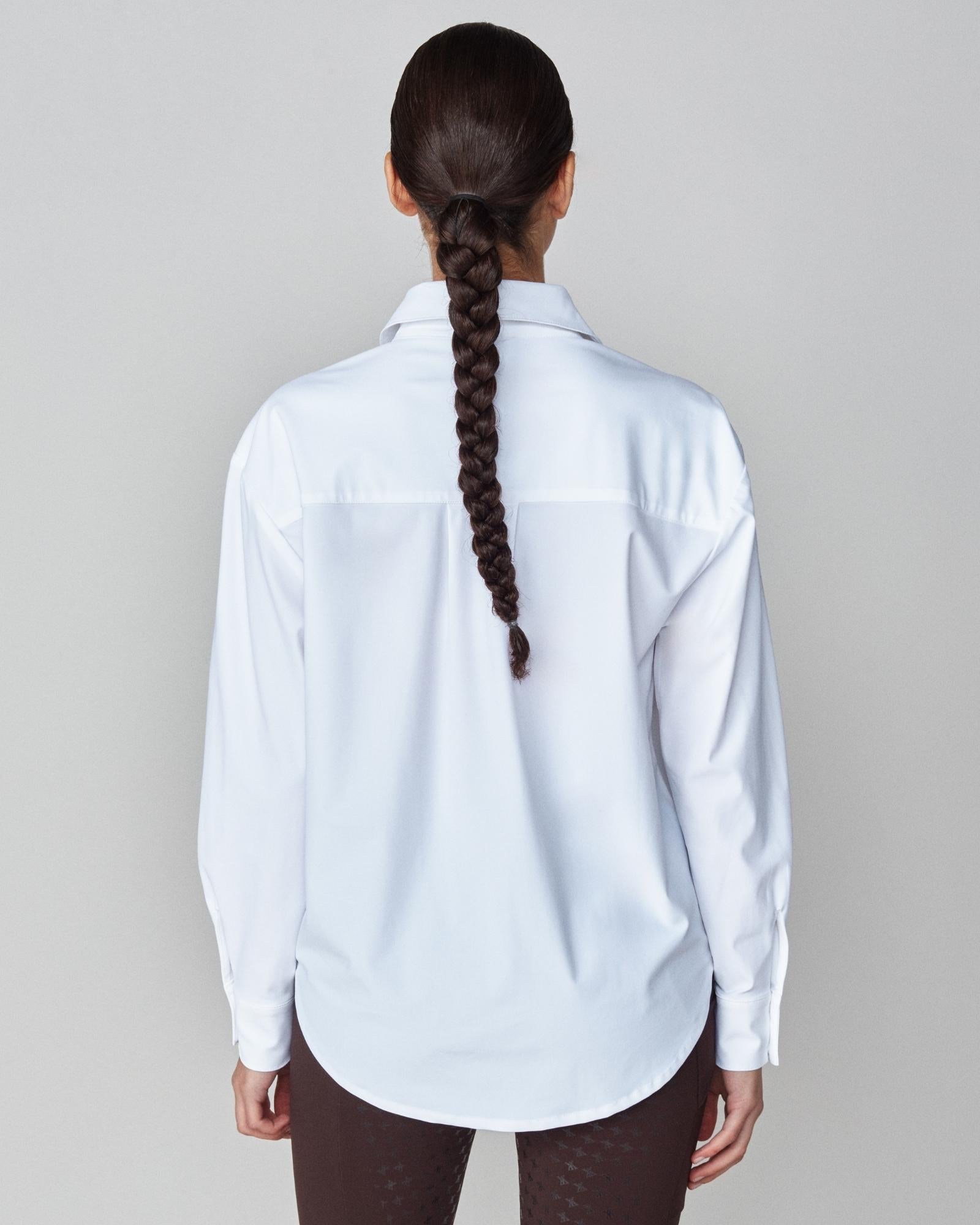 Stretchy Riding Shirt in White
